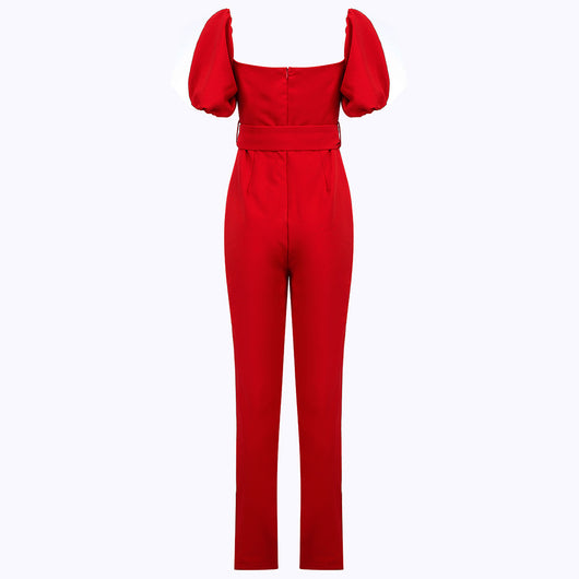 Jumpsuit Ajustado con Mangas Tipo V - Diseño Ceñido que Realza la Figura - Image 4