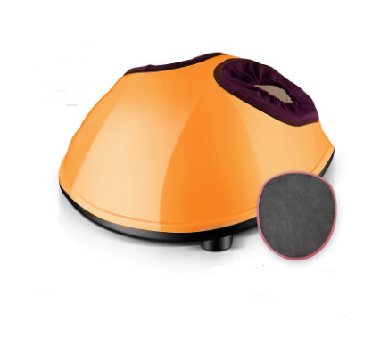 Orange and purple electric foot warmer with a soft interior and a removable dark gray heating insole. - Image 4