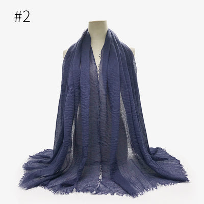 Pashmina de Algodón Suave con Flecos - Pañuelo Versátil para Mujer - Image 20
