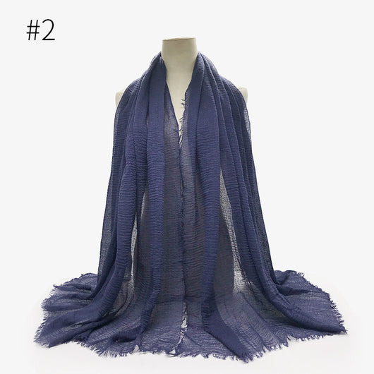Pashmina de Algodón Suave con Flecos - Pañuelo Versátil para Mujer - Image 20