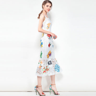 Vestido Largo de Encaje Elegante - Image 2
