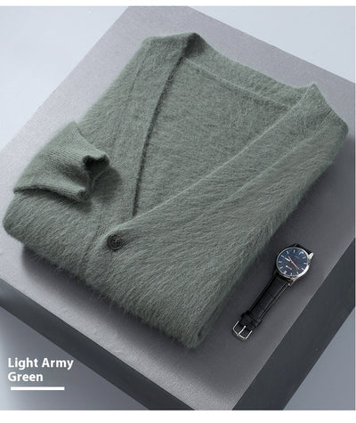 Cardigan Tejido con Cuello V y Botones para Hombre - Image 14