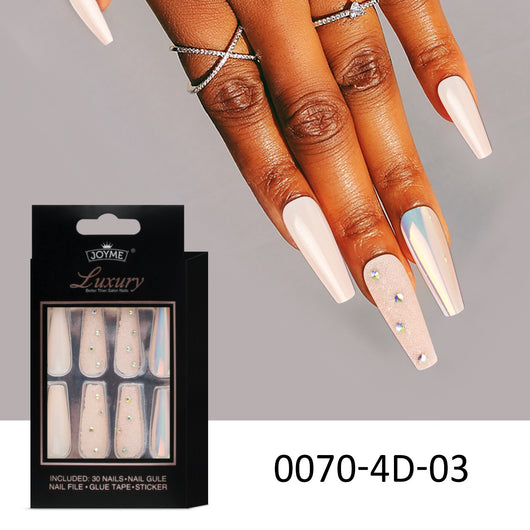Pegatinas de Uñas Decoradas con Cristales y Escalera Larga - Image 8