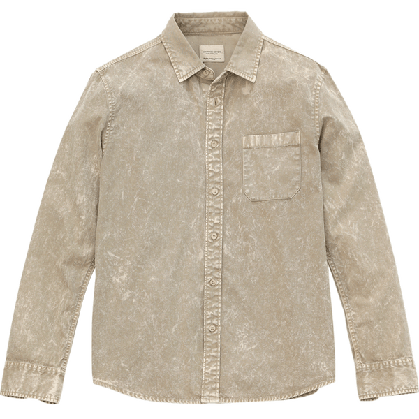 Camisa Casual Lavada de Manga Larga para Hombre