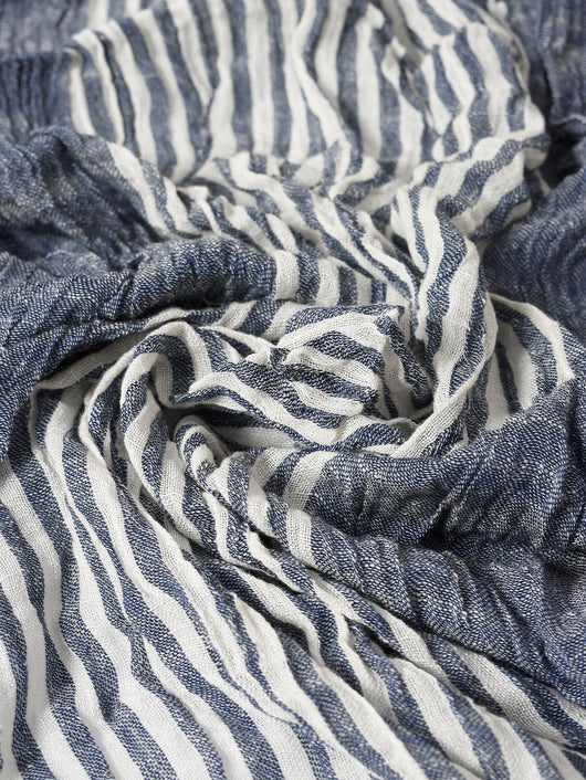 Bufanda Delgada a Rayas para Hombre - Azul Marino Primavera Verano - Image 12