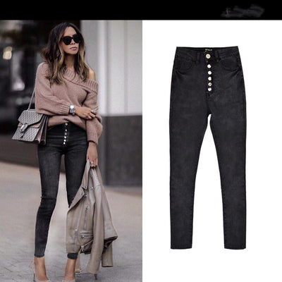 Pantalón de Mezclilla con Botones Clásicos - Image 3
