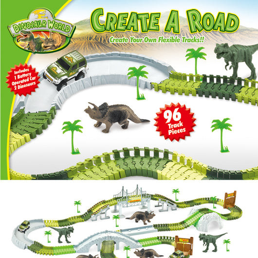 Auto de Dinosaurio Eléctrico con Pista Armable - Juguete Educativo de Doble Capa - Image 11