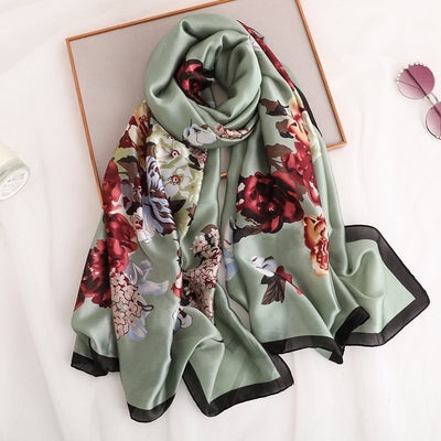 Elegante Pañoleta de Seda Sintética para Mujer - Chal Fresco y Versátil - Image 9