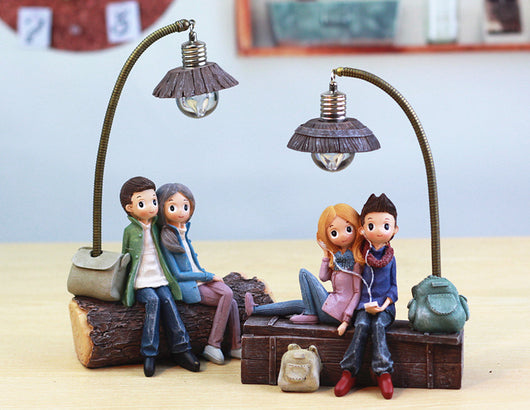 Luz Nocturna Romántica para Parejas - Diseño Zakka Creativo - Image 3