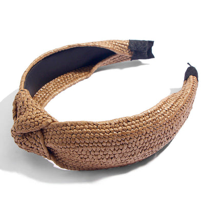 Diadema de Rafia Tejida a Mano - Natural y Elegante - Image 24