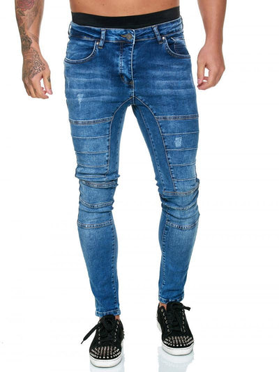 Jeans Skinny Rotos Hip-hop para Hombre - Image 6