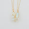 Geometric Hexagonal Column Quartz Necklace Pendant Natural Stone Bullet Crystal Opal Dorado chain Q1PC