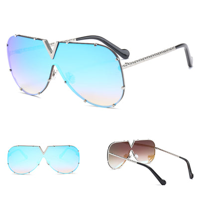 Gafas de Sol Unisex Rimless con Remaches - Estilo Minimalista y Versátil - Image 5