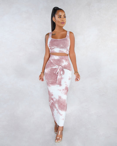 Chaleco Minifalda Tie-Dye Sensual - Image 5