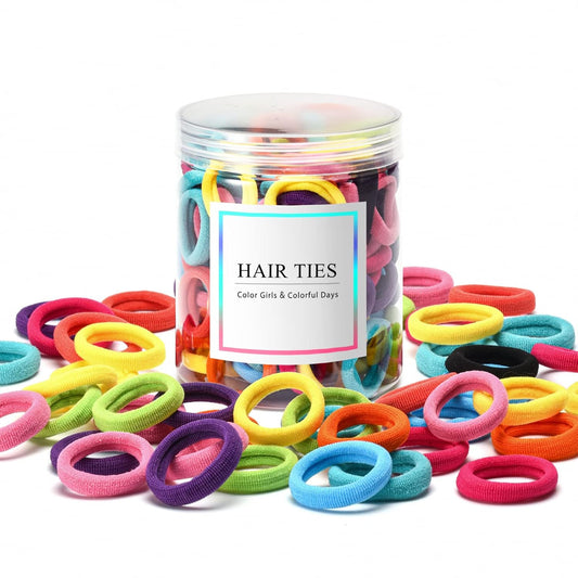 Pack 100 Cintas Elásticas para Cabello Infantil - Multicolor Suave sin Costuras