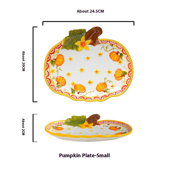 Juego de Tazones de Calabaza para Fideos y Platos Decorativos - Image 6