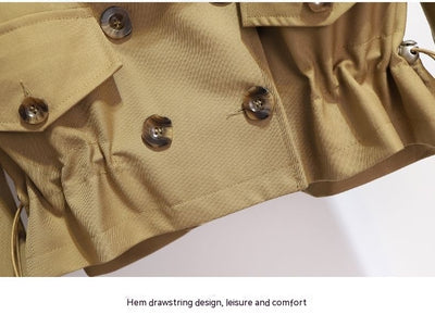 Abrigo Corto Versátil Estilo Coreano Oversize para Mujer - Image 15