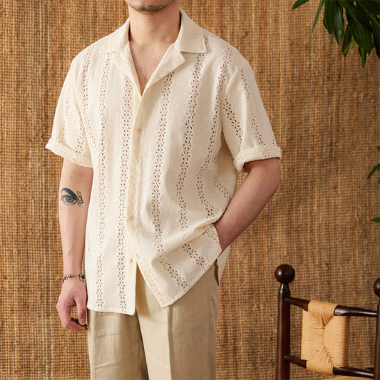 Camisa Cubana de Verano Versátil - Manga Corta Ligera