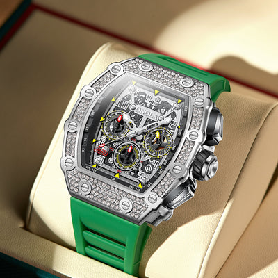 Reloj Mecánico Multifuncional con Diamantes - Elegancia y Precisión - Image 26