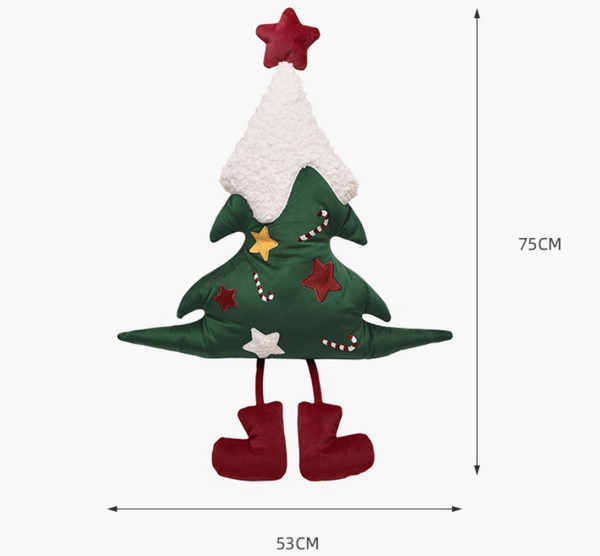 Cojín Navideño Árbol de Navidad para Sofá - Decoración Festiva