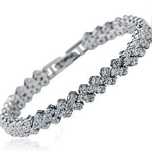 Pulsera de Plata Esterlina S925 con Diamantes Brillantes