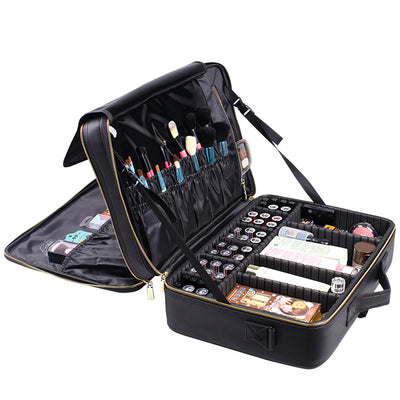 Bolsa de Maquillaje de Cuero Grande Organizadora Profesional - Image 6