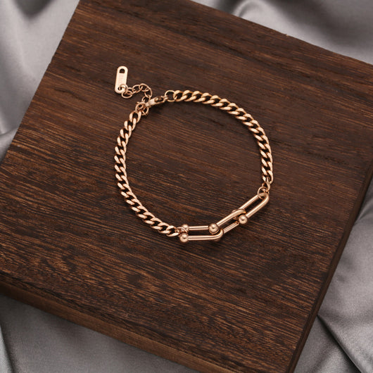Pulsera de Cadena Cubana Hip Hop en Acero Titanio para Mujer - Image 4