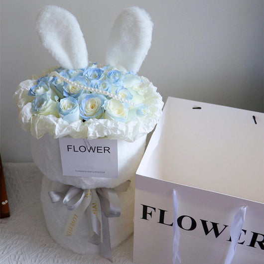 Ramo de Rosas Eterno con Orejas de Conejo - Flores Perfumadas - Image 12