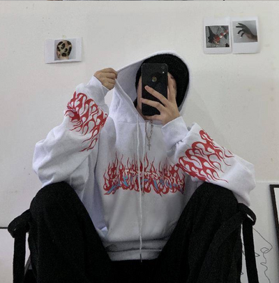 Sudadera Mujer Otoño Estampado Fuego Flamenco - Image 5