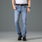 Pantalones Vaqueros Azul Claro Rectos Casuales