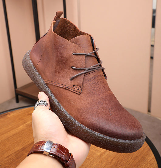 Botas Martin de Cuero Vintage Desgastado con Suela de Goma - Image 7