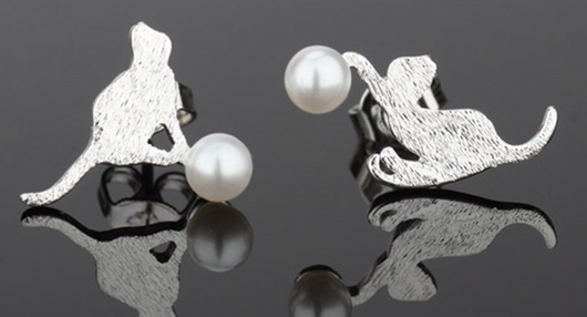 Aretes de Perla Cepillados Estilo Coreano Hipoalergénicos - Image 3