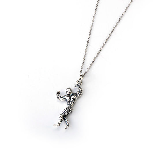 Collar Colgante Hombre Musculoso en Plata 925 - Image 4