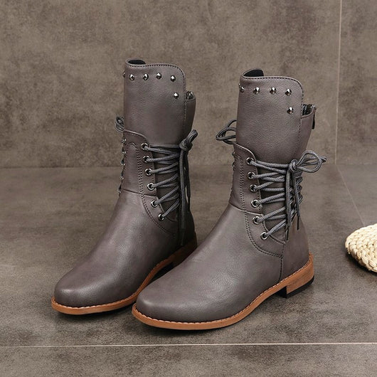 Botas Mujer con Cordones Laterales Estilo Caballero - Image 7