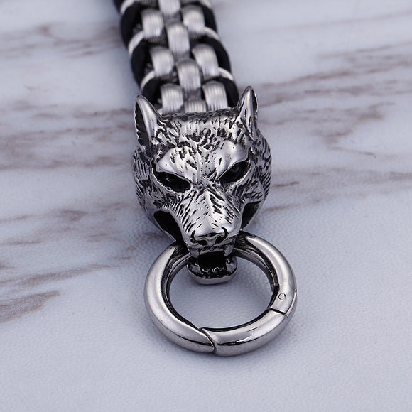 Pulsera Doble Cabeza de Lobo