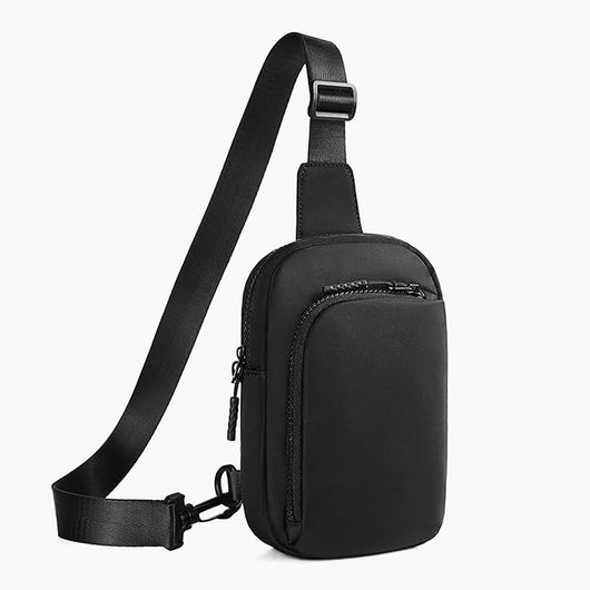 Bolsa Bandolera Minimalista Impermeable de Poliéster Liso - Image 3
