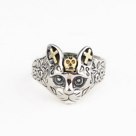Anillo de Plata 925 Gato de la Suerte Retro con Diseño Gatito Adorable - Image 4