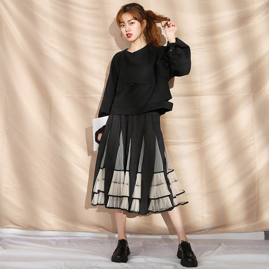 Blusa Manga Larga Suelta para Primavera - Cuello Redondo Mujer - Image 4