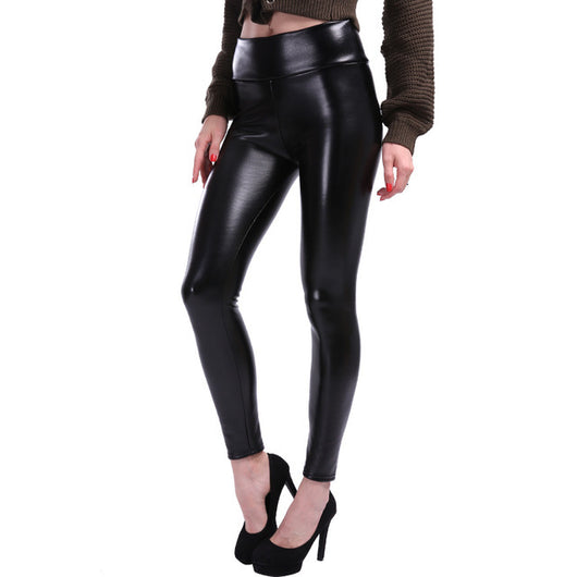 Leggins Moldeadores de Cuero PU Cintura Alta Elásticos para Otoño Invierno - Image 6