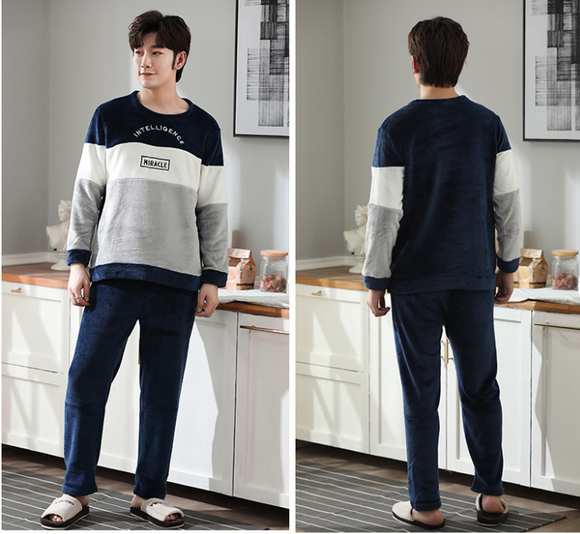 Pijama Casual Cómodo de Cuello Redondo para Casa