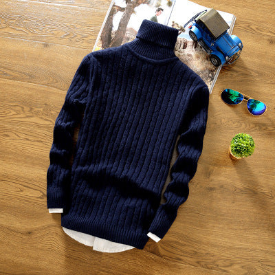 Suéter de Cuello Alto Coreano para Hombre Invierno - Image 9