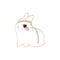 Cartoon bunny brooch Blanco