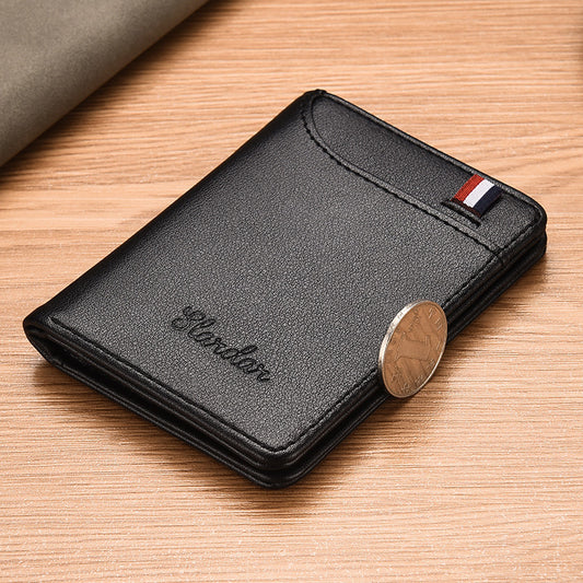 Billetera Minimalista Vertical para Hombre con Compartimento de Licencia - Image 2