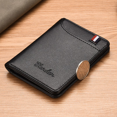 Billetera Minimalista Vertical para Hombre con Compartimento de Licencia - Image 2