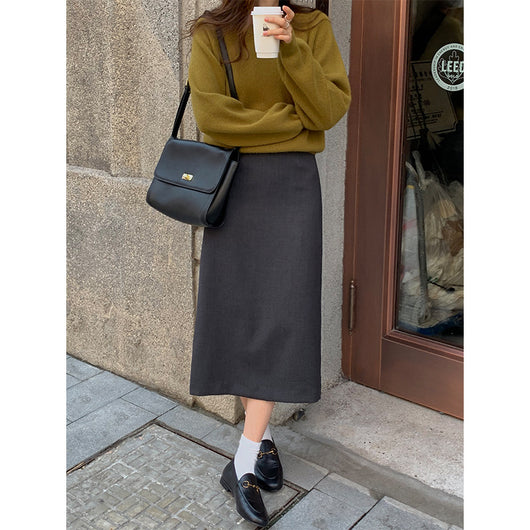 Falda Elegante de Color Liso con Aberturas Laterales - Image 11
