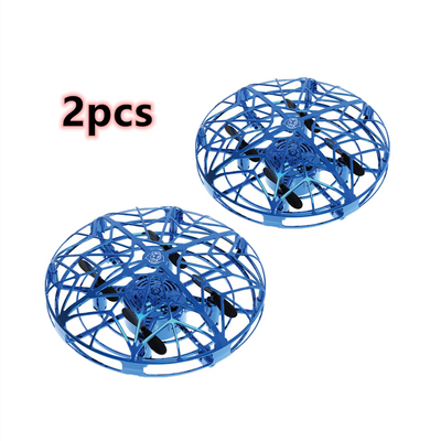 Gold mini UFO drone with a spherical protective cage and black propellers, sold as a 3-piece set. - Image 37