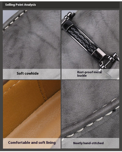 Zapatos de Cuero Genuino Transpirables Talla Grande para Hombre - Image 12