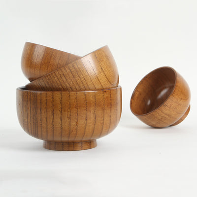 Cuenco de Madera de Azufaifa Estilo Japonés Natural - Image 3