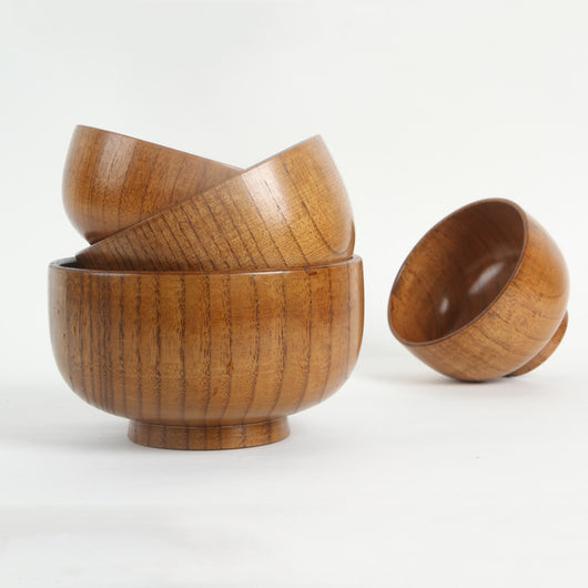 Cuenco de Madera de Azufaifa Estilo Japonés Natural - Image 3