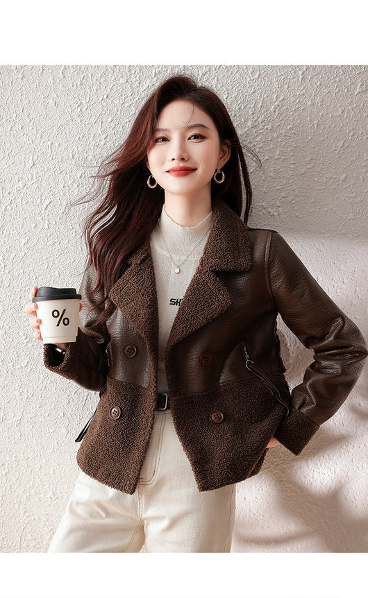 Abrigo de Piel Sintética Talla Grande Suelto para Invierno Mujer - Image 15